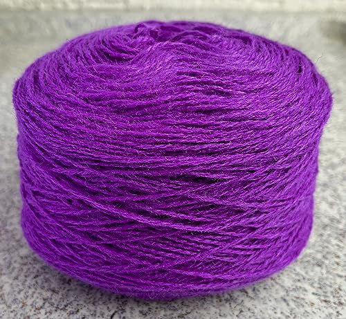 Gewicht 100g. 100% Wollgarn für die Strickmaschine, ca.400m/100g, HÖCHES QUALITET!!, NATUR PRODUKT!, SEHER WEICH!!, WIR ARBEITEN DIREKT MIT HERSTELLER! (LILA) von Generisch