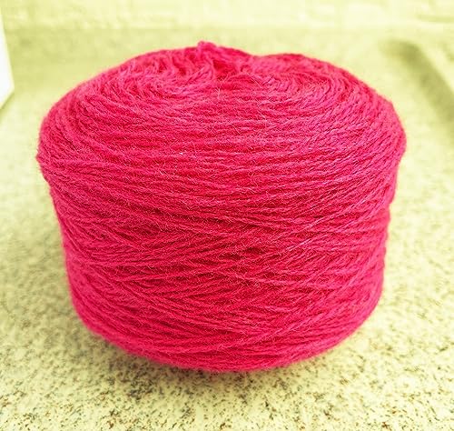 Gewicht 100g. 100% Wollgarn für die Strickmaschine, ca.400m/100g, HÖCHES QUALITET!!, NATUR PRODUKT!, SEHER WEICH!!, WIR ARBEITEN DIREKT MIT HERSTELLER! (NEON ROT) von Generisch