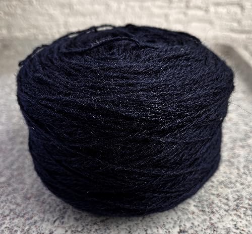 Gewicht 100g. 100% Wollgarn für die Strickmaschine, ca.400m/100g, HÖCHES QUALITET!!, NATUR PRODUKT!, SEHER WEICH!!, WIR ARBEITEN DIREKT MIT HERSTELLER! (TINTEN BLAU) von Generisch
