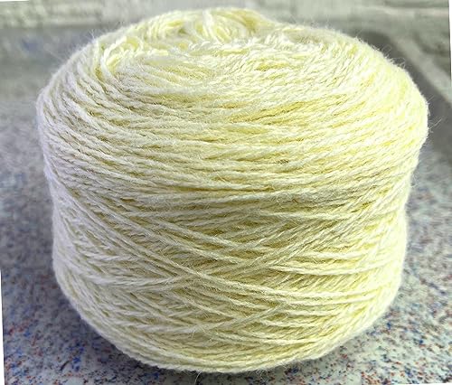 Gewicht 100g. 100% Wollgarn für die Strickmaschine, ca.400m/100g, HÖCHES QUALITET!!, NATUR PRODUKT!, SEHER WEICH!!, WIR ARBEITEN DIREKT MIT HERSTELLER! (WEIß) von Generisch