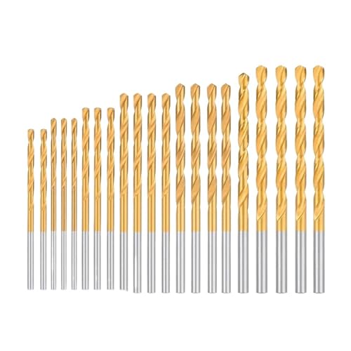 Gewindebohrer mit Titanbeschichtung, Metallbohrer aus Schnellarbeitsstahl, Pistolenbohrer for Lochschneidwerkzeuge for Metall- und Holzbearbeitungswerkzeuge(1.2mm,10pcs) von Generisch