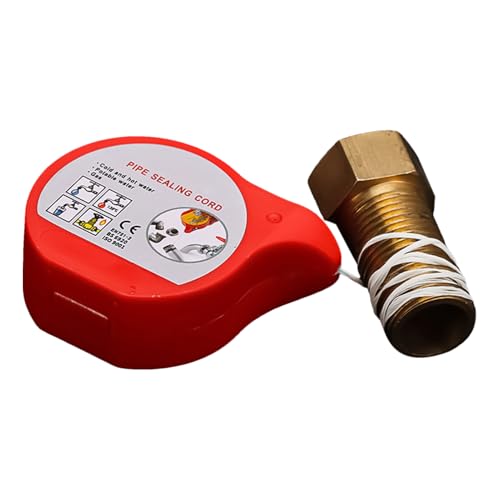 Gewindedichtungskabel - Nylongewinde robuste Klempner Dichtmittel | Wasserdichte hochtemperaturbeständige Rohrverpackung | Rohrverdichtung Klebeband für Armaturen, Verbindungen, Sanitär Korrekturen Gewindedichtungskabel - Nylongewinde robuste Klempner Dichtmittel | Wasserdichte hochtemperaturbeständige Rohrverpackung | Rohrverdichtung Klebeband für Armaturen, Verbindungen, Sanitär Korrekturen von Generisch