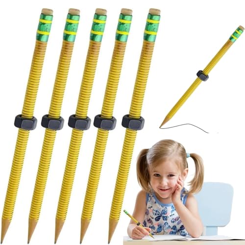 Gewindestift zur Linderung von ADHS und Angstzuständen, leiser Schreibstift zur Linderung von sensorischem Stress mit Mutter und Radiergummi, Schulschreibwaren für Kinder im Klassenzimmer Gewindestift zur Linderung von ADHS und Angstzuständen, leiser Schreibstift zur Linderung von sensorischem Stress mit Mutter und Radiergummi, Schulschreibwaren für Kinder im Klassenzimmer von Generisch