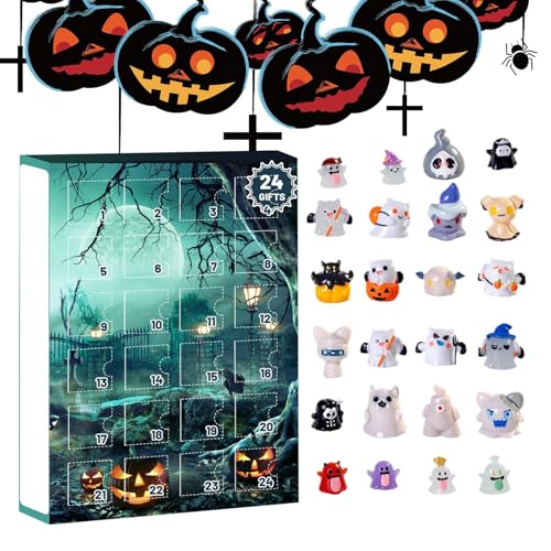 Ghost Toy Advent Calendars, Countdown Holiday Decor, 24 Day Surprise Present Set,desktop Display Ornaments with Small Figurines for Kids Shelf Home Offices, 1 Piece von Generisch
