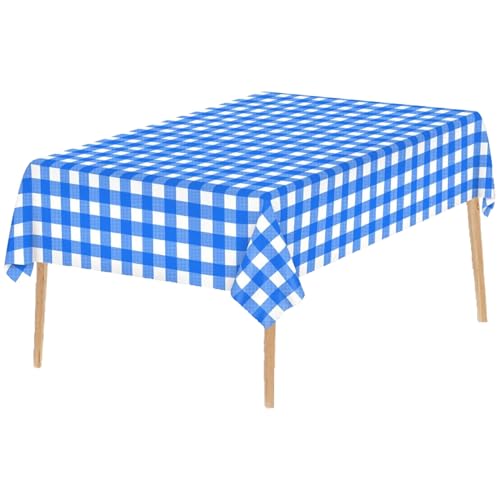 Gingham Tischdecke - Wasserdichte Partytischabdeckung | Rechteck Oktoberfesttisch Cover Für Party Verfügbares | Hochleistungsabdeckungen Für Café Camping Hinterhof BBQ Restaurant Patio Balkon Speisega von Generisch