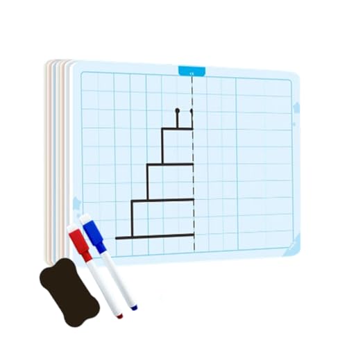 Gitternetz Zeichenbrett Symmetrie - 14x10 Cm Pädagogisches Werkzeug Für Symmetrisches Zeichnen Mit Whiteboard-Marker Und Abwischbarer Schreibtafel | Für Zuhause Kindergarten von Generisch