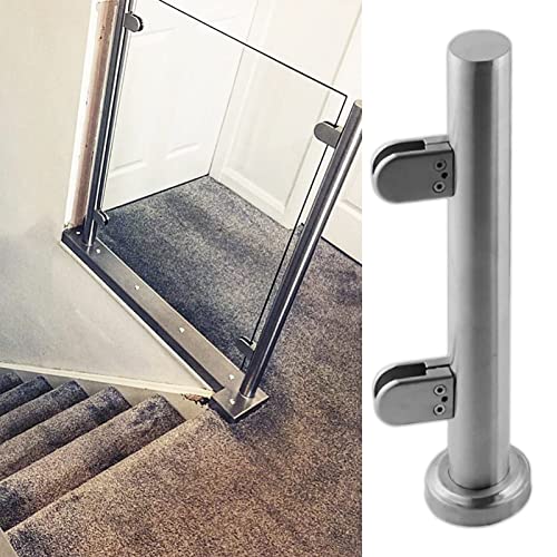 Glas-Balustradenpfosten mit Zapfen-Klemmen, Dachbodentreppen und rundes Deckgeländersystem, für Innen- und Außenbereich, für Terrassenzaun und Sicherheitsgeländer Glas-Balustradenpfosten mit Zapfen-Klemmen, Dachbodentreppen und rundes Deckgeländersystem, für Innen- und Außenbereich, für Terrassenzaun und Sicherheitsgeländer von Generisch