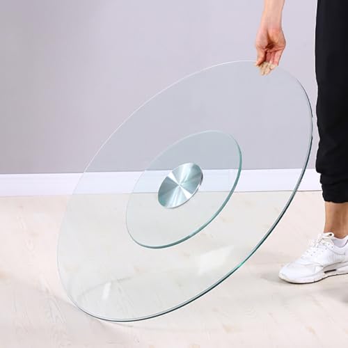 Glas-Drehteller für Esstisch – 99 cm drehbares Serviertablett, leise und reibungslose Drehung, perfekt zum Teilen von Lebensmitteln, ideal für 100 cm runde Tische. von Generisch