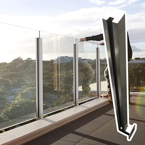 Glas-Leitplanken-Kit für Treppe und Dachboden, Edelstahl-Balustraden-System, sichere Klemme für Paneele von Generisch