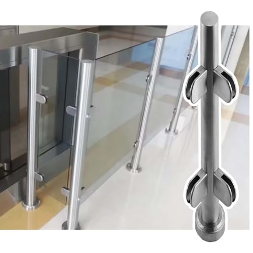 Glasgeländer-Klemmen-Set für Innen- und Außengeländer, ideal für Gärten, Terrassen, Treppen und Plattformen, erhöht die Sicherheit von Generisch
