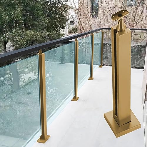 Glasgeländer-Pfostensystem für Terrassen, Pools und Restaurants – 10 mm-12 mm Klemm-Balustraden-Set, quadratisches Glaszaungeländer und stilvolles Design von Generisch