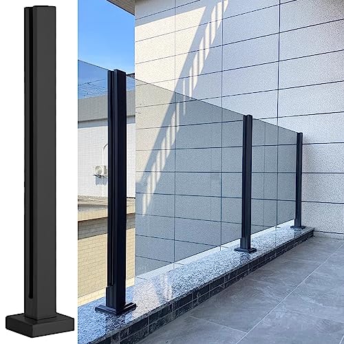 Glasgeländer-Stützpfosten, komplettes Geländer-Set mit Klemmen für einfache Installation, Innen- und Außenbereich, Treppe, Terrasse, Garten, Korridor Glasgeländer-Stützpfosten, komplettes Geländer-Set mit Klemmen für einfache Installation, Innen- und Außenbereich, Treppe, Terrasse, Garten, Korridor von Generisch