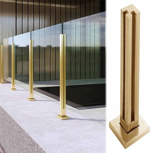 Glasgeländerpfosten-System, modernes Balustraden-Handlauf-Set mit quadratischen Glaspaneel-Klemme, Balkon, Treppendeck, Geländer-Zaun Glasgeländerpfosten-System, modernes Balustraden-Handlauf-Set mit quadratischen Glaspaneel-Klemme, Balkon, Treppendeck, Geländer-Zaun von Generisch