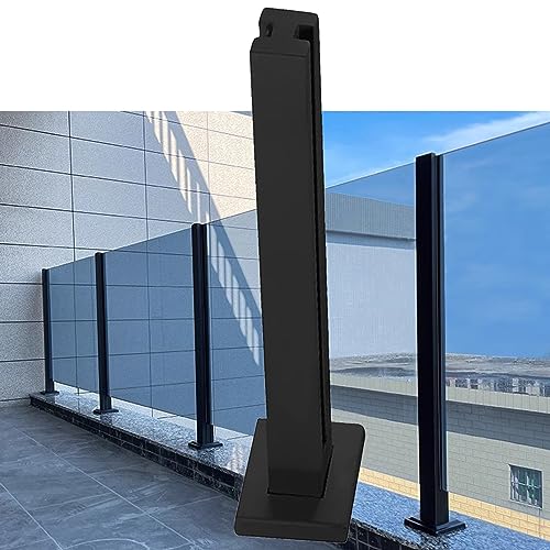 Glasgeländerpfostenklemme - Schwarzer Edelstahl 304 Pool Zaun Glashalter Treppengeländer Unterstützung Balustrade Klemme für moderne Dekoration und Sicherheit von Generisch