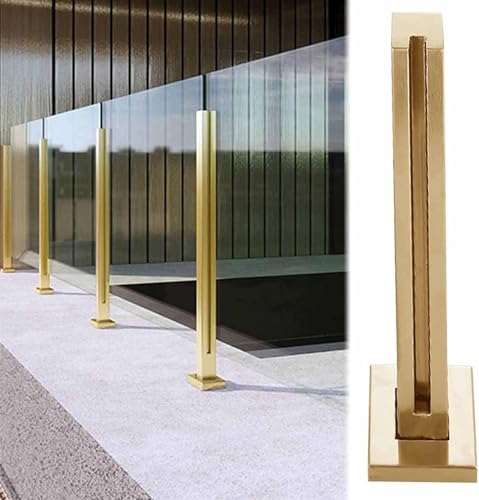 Glasgeländerpfostensystem Innen Modern Balustrade Handlauf Kit Quadratische Glasplatten Klemme für Außen Balkon und Treppengeländer Glasgeländerpfostensystem Innen Modern Balustrade Handlauf Kit Quadratische Glasplatten Klemme für Außen Balkon und Treppengeländer von Generisch
