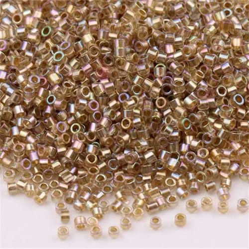 Glasperlen, 1,6 mm, metallische Bronze, lose Abstandshalter für Schmuckherstellung, DIY, Nähen, Nadelarbeiten, 0,8 mm Loch, 5 g, ca. 1000 Stück von Generisch