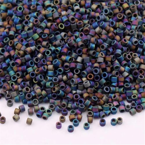 Glasperlen, 1,6 mm, metallische Bronze, lose Abstandshalter für Schmuckherstellung, DIY, Nähen, Nadelarbeiten, 0,8 mm Loch, 5 g, ca. 1000 Stück von Generisch