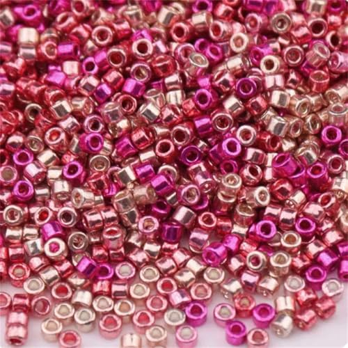 Glasperlen, 1,6 mm, metallische Bronze, lose Abstandshalter für Schmuckherstellung, DIY, Nähen, Nadelarbeiten, 0,8 mm Loch, 5 g, ca. 1000 Stück von Generisch