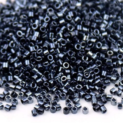 Glasperlen, 1,6 mm, metallische Bronze, lose Abstandshalter für Schmuckherstellung, DIY, Nähen, Nadelarbeiten, 0,8 mm Loch, 5 g, ca. 1000 Stück von Generisch