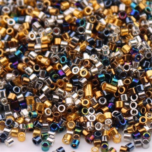 Glasperlen, 1,6 mm, metallische Bronze, lose Abstandshalter für Schmuckherstellung, DIY, Nähen, Nadelarbeiten, 0,8 mm Loch, 5 g, ca. 1000 Stück von Generisch