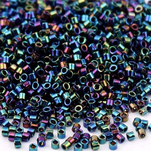 Glasperlen, 1,6 mm, metallische Bronze, lose Abstandshalter für Schmuckherstellung, DIY, Nähen, Nadelarbeiten, 0,8 mm Loch, 5 g, ca. 1000 Stück von Generisch