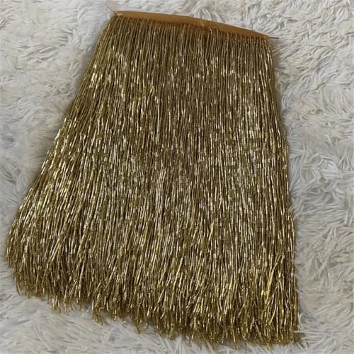 Glasperlen, Fransenlampe, Kostüm, Basteln, Gold, Größe M, 30 cm von Generisch