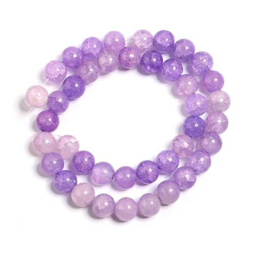 Glasperlen, fragmentierte Blumenperlen, rund, Naturstein, lose Abstandshalter, Perlen für DIY-Schmuckherstellung, Armband, Hellviolett, 10 mm, 38 Stück Glasperlen, fragmentierte Blumenperlen, rund, Naturstein, lose Abstandshalter, Perlen für DIY-Schmuckherstellung, Armband, Hellviolett, 10 mm, 38 Stück von Generisch