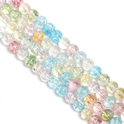 Glasperlen, fragmentierte Blumenperlen, rund, Naturstein, lose Abstandshalter, Perlen für DIY-Schmuckherstellung, Armband, Macaron, 10 mm, 38 Stück Glasperlen, fragmentierte Blumenperlen, rund, Naturstein, lose Abstandshalter, Perlen für DIY-Schmuckherstellung, Armband, Macaron, 10 mm, 38 Stück von Generisch