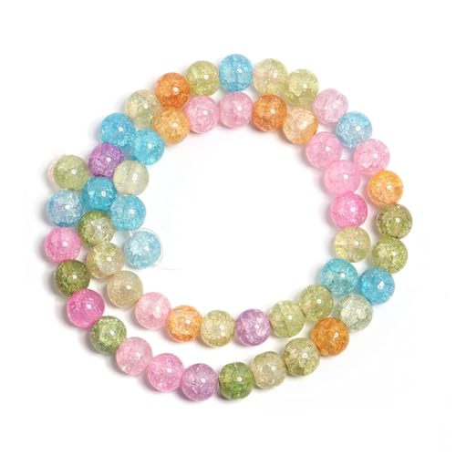 Glasperlen, fragmentierte Blumenperlen, rund, Naturstein, lose Abstandshalter, Perlen für DIY-Schmuckherstellung, Armband, Pnnrk EN8, 8 mm, 45 Stück Glasperlen, fragmentierte Blumenperlen, rund, Naturstein, lose Abstandshalter, Perlen für DIY-Schmuckherstellung, Armband, Pnnrk EN8, 8 mm, 45 Stück von Generisch