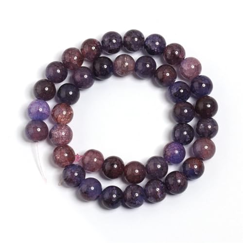 Glasperlen, fragmentierte Blumenperlen, rund, Naturstein, lose Abstandshalter, Perlen für DIY-Schmuckherstellung, Armband, Violett, Orange, 10 mm, 38 Stück Glasperlen, fragmentierte Blumenperlen, rund, Naturstein, lose Abstandshalter, Perlen für DIY-Schmuckherstellung, Armband, Violett, Orange, 10 mm, 38 Stück von Generisch