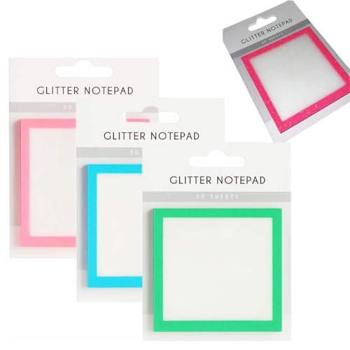 Glitter Sticky Notes, 150pcs Glitter Notepad Sticky Notes, 3 * 3″ Transparent Self-Stick Note Glitter Sticky Notes, 150pcs Glitter Notepad Sticky Notes, 3 * 3″ Transparent Self-Stick Note von Generisch
