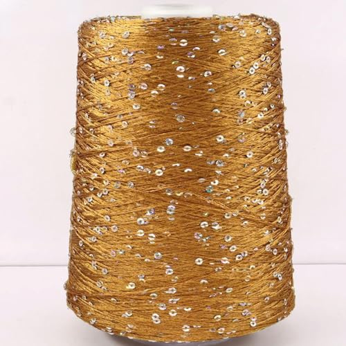 Glitzer-Häkelgarn, Pailletten-Strickgarn für Hand- und Handarbeit, 500 g, ausgefallenes Garn mit Pailletten Glitzer-Häkelgarn, Pailletten-Strickgarn für Hand- und Handarbeit, 500 g, ausgefallenes Garn mit Pailletten von Generisch