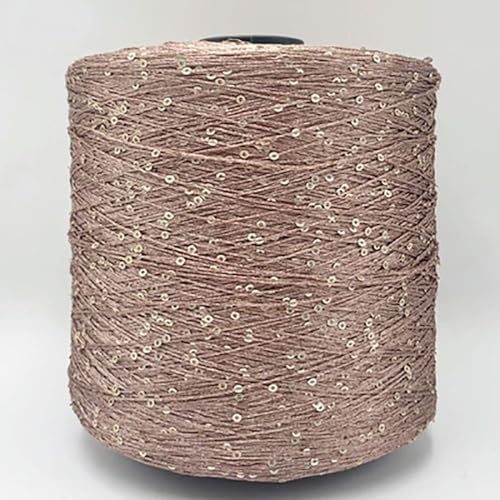 Glitzer-Häkelgarn, Pailletten-Strickgarn für Hand- und Handarbeit, 500 g, ausgefallenes Garn mit Pailletten Glitzer-Häkelgarn, Pailletten-Strickgarn für Hand- und Handarbeit, 500 g, ausgefallenes Garn mit Pailletten von Generisch