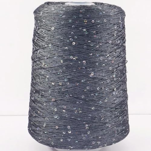 Glitzer-Häkelgarn, Pailletten-Strickgarn für Hand- und Handarbeit, 500 g, ausgefallenes Garn mit Pailletten von Generisch