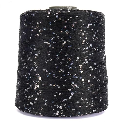 Glitzer-Häkelgarn, Pailletten-Strickgarn für Hand- und Handarbeit, 500 g, ausgefallenes Garn mit Pailletten Glitzer-Häkelgarn, Pailletten-Strickgarn für Hand- und Handarbeit, 500 g, ausgefallenes Garn mit Pailletten von Generisch
