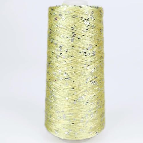 Glitzer-Häkelgarn, Pailletten-Strickgarn für Hand- und Handarbeit, 500 g, ausgefallenes Garn mit Pailletten Glitzer-Häkelgarn, Pailletten-Strickgarn für Hand- und Handarbeit, 500 g, ausgefallenes Garn mit Pailletten von Generisch