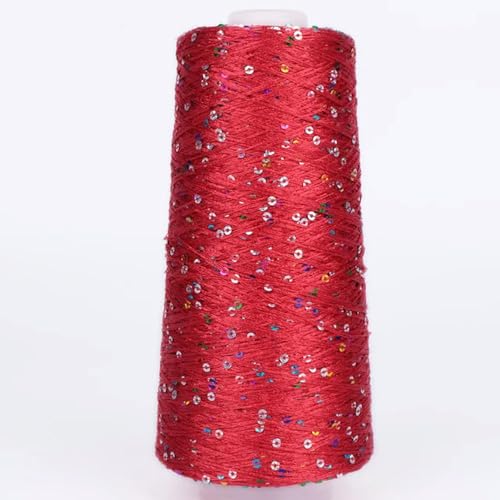 Glitzer-Häkelgarn, Pailletten-Strickgarn für Hand- und Handarbeit, 500 g, ausgefallenes Garn mit Pailletten Glitzer-Häkelgarn, Pailletten-Strickgarn für Hand- und Handarbeit, 500 g, ausgefallenes Garn mit Pailletten von Generisch