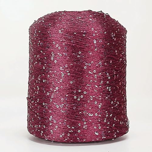 Glitzer-Häkelgarn, Pailletten-Strickgarn für Hand- und Handarbeit, 500 g, ausgefallenes Garn mit Pailletten Glitzer-Häkelgarn, Pailletten-Strickgarn für Hand- und Handarbeit, 500 g, ausgefallenes Garn mit Pailletten von Generisch