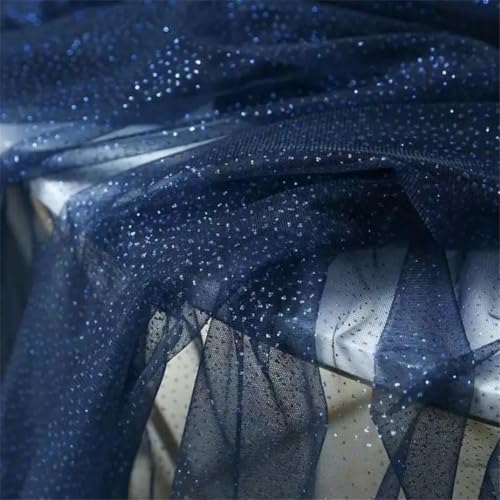 Glitzer-Tüllstoff mit Pailletten, Tüll, Netzstoff für Hochzeit, Party, Dekoration, Brautschleier, Kleid, Nähen, Dunkelblau, 150 cm x 3 m, 1 Stück Glitzer-Tüllstoff mit Pailletten, Tüll, Netzstoff für Hochzeit, Party, Dekoration, Brautschleier, Kleid, Nähen, Dunkelblau, 150 cm x 3 m, 1 Stück von Generisch