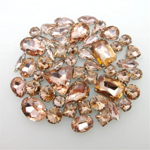 Glitzerkristalle zum Aufnähen, flache Rückseite, für Hochzeitskleid, Kleidung, Schuhe, Taschen, Bastelarbeiten, 50 Stück Glitzerkristalle zum Aufnähen, flache Rückseite, für Hochzeitskleid, Kleidung, Schuhe, Taschen, Bastelarbeiten, 50 Stück von Generisch