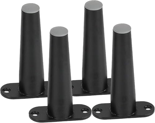 Goldene, runde Möbelbeine, Sofabeine aus Edelstahl, Moderne, robuste Schrankfüße, können 1000 Pfund tragen, 4 Stück(Black,12cm) von Generisch