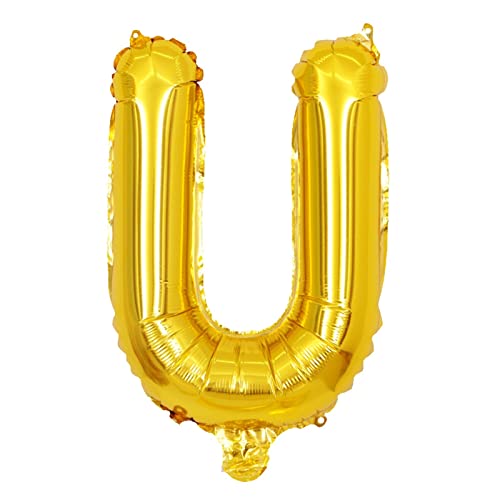 Goldene Buchstaben Hochzeit Geburtstag Dekorationen Banner Gold Buchstaben Party Set Dekorationen für Kinder (U, Einheitsgröße) von Generisch