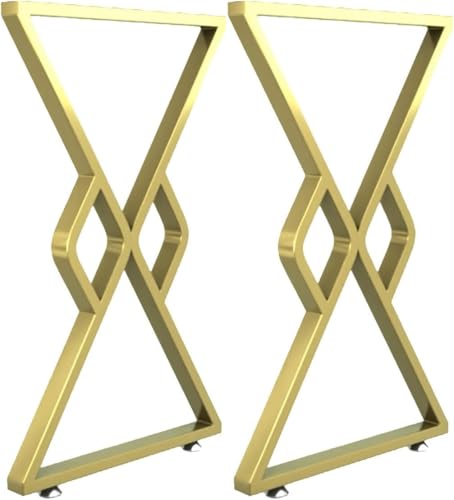 Goldene Couchtischbeine, Moderne rustikale Esstischbeine, DIY Schreibtischbeine, 2 Stück, Möbelbeine aus Metall(55cm) von Generisch