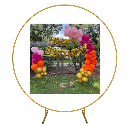 Goldener runder Hintergrundständer für Hochzeiten, Geburtstagsfeiern, Brautpartys – 2 m runder Ballonbogen-Rahmen, Party-Dekorationsbogen für Veranstaltungszeremonien Goldener runder Hintergrundständer für Hochzeiten, Geburtstagsfeiern, Brautpartys – 2 m runder Ballonbogen-Rahmen, Party-Dekorationsbogen für Veranstaltungszeremonien von Generisch