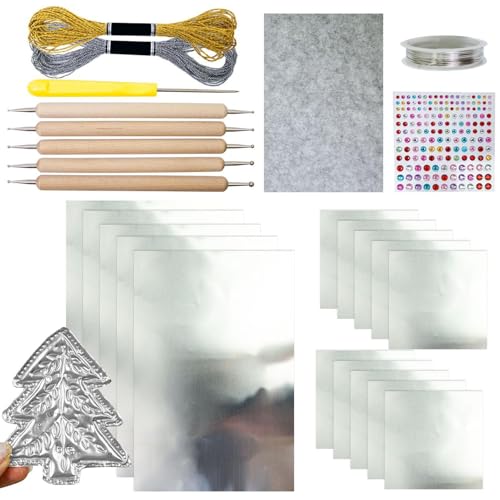 Goldfolie Transferfolien,Handgemachtes Folienpapier Bastelset | Silber Gold Prägen Gravieren Bemalen Bastelset Für Kinder Und Erwachsene Goldfolie Transferfolien,Handgemachtes Folienpapier Bastelset | Silber Gold Prägen Gravieren Bemalen Bastelset Für Kinder Und Erwachsene von Generisch