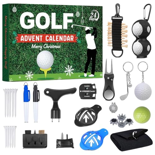 Golf Adventskalender mit Bällen und T -Shirts 24 -Tage Überraschung nummerierte Türen Ball Marker Sortiment Accessoire Set Themen tägliche Fächer für Urlaubsjungen Männer Frauen Strumpf Stoffe Golf Adventskalender mit Bällen und T -Shirts 24 -Tage Überraschung nummerierte Türen Ball Marker Sortiment Accessoire Set Themen tägliche Fächer für Urlaubsjungen Männer Frauen Strumpf Stoffe von Generisch
