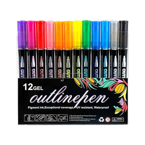 Graffiti-Marker: Doppel-Linien-Kritzelei-Marker, helle Zeichenmarker, Mehrzweck-Marker, Bastelbedarf, Alben von Generisch