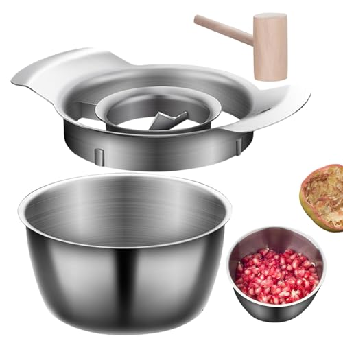 Granatapfel Schäler, Granatapfel Entkerner Edelstahl, Granatapfel Schälwerkzeug Set, Granatapfel-Entkerner-Schälwerkzeug, Granatapfel Entfernungswerkzeug Mit Schüssel Für Schälen Von Granatapfelkernen Granatapfel Schäler, Granatapfel Entkerner Edelstahl, Granatapfel Schälwerkzeug Set, Granatapfel-Entkerner-Schälwerkzeug, Granatapfel Entfernungswerkzeug Mit Schüssel Für Schälen Von Granatapfelkernen von Generisch