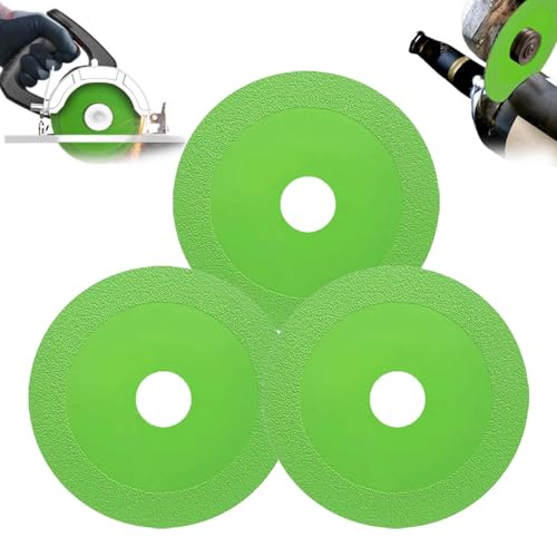 Green Fine Diamantscheibe, 100/115/125 mm Werkie Greenfine Diamantscheibe UltradüNne 1 mm, Winkelschleifer Glastrennscheibe, Glasschneider, Rock Slab Grinding Disc (3 * 115) von Generisch