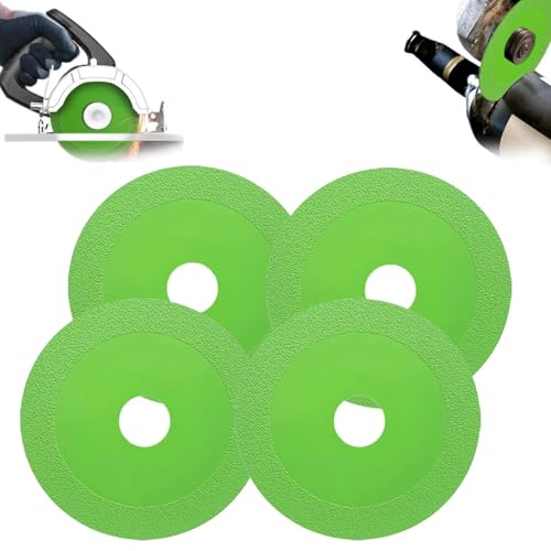 Green Fine Diamantscheibe, 100/115/125 mm Werkie Greenfine Diamantscheibe UltradüNne 1 mm, Winkelschleifer Glastrennscheibe, Glasschneider, Rock Slab Grinding Disc4 (2 * 115+2 * 125) von Generisch